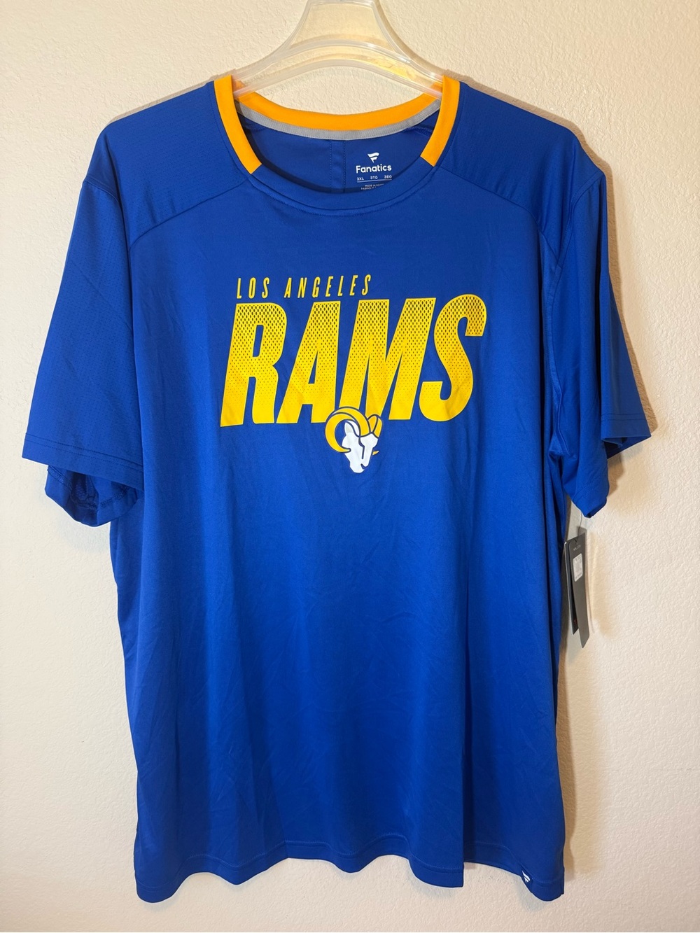 Men's Fanatics NFL Los Angeles Rams Defender Fade Slant T-Shirt - NWT -SZ 3XL